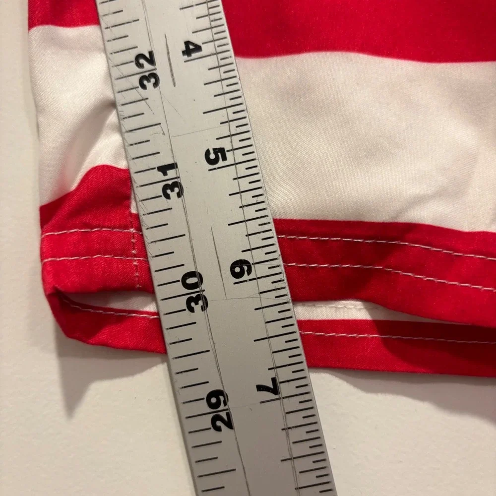 Vineyard Vines Boys XL 18 Swim Trunks American Flag Whale Red White Blue Shorts